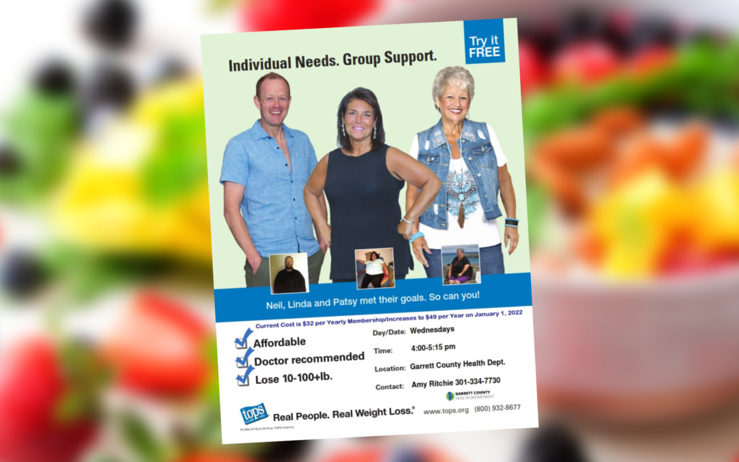 Community Resource: Explore TOPS – Taking Off Pounds Sensibly w/ the Garrett County Health Department