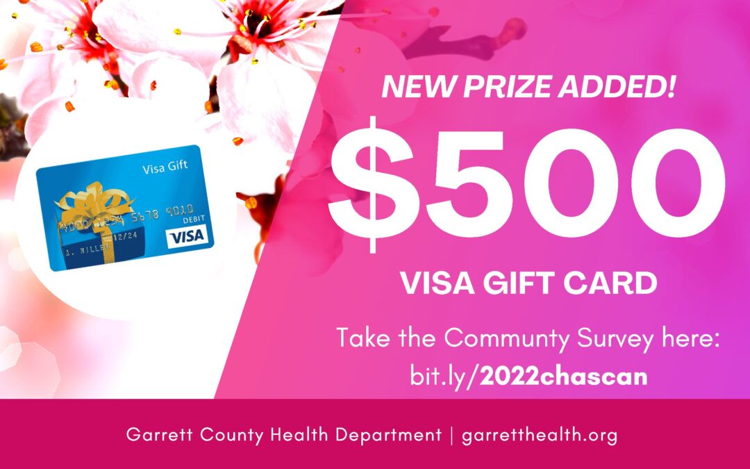 One Person Will Win A $500 Visa Gift Card For Taking The Community Health Survey, Will It Be You?