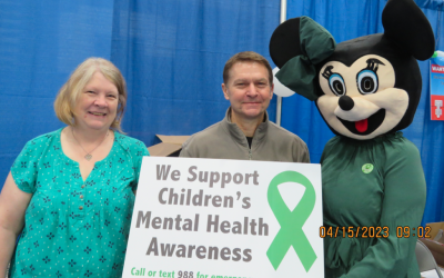 Fred & Gillian From the Garrett County Behavioral Health Authority and Local Management Board Showed Their Support for Mental Health Month and Children’s Mental Health Awareness Week at the Recent Garrett County Health Fair!