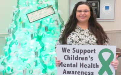 Paula Dove From The Garrett County Health Department’s Administration Unit Shows Her Support For Mental Health Month And Children’s Mental Health Awareness Week!