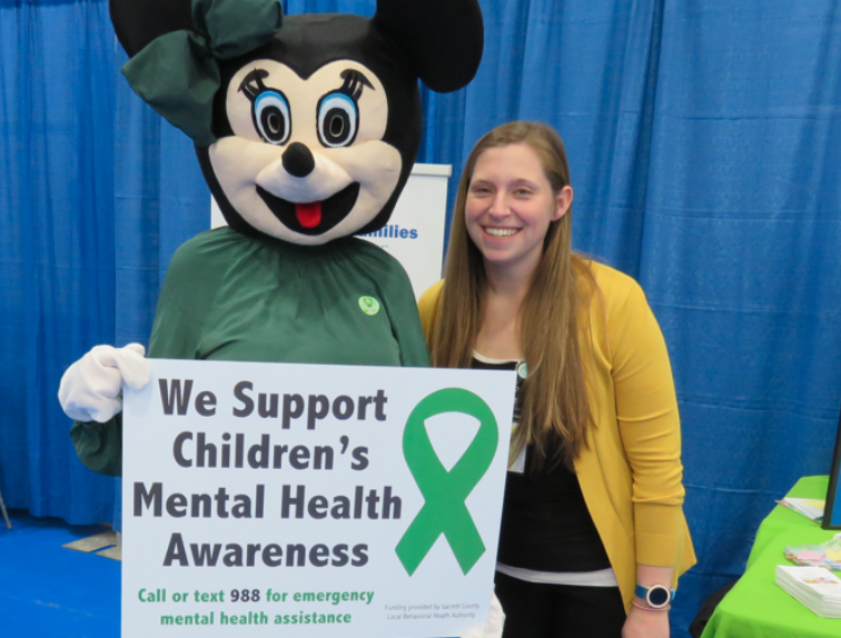 Katie Welch From The Garrett County Health Department’s Early Care Unit Shows Her Support For Mental Health Month And Children’s Mental Health Awareness Week!